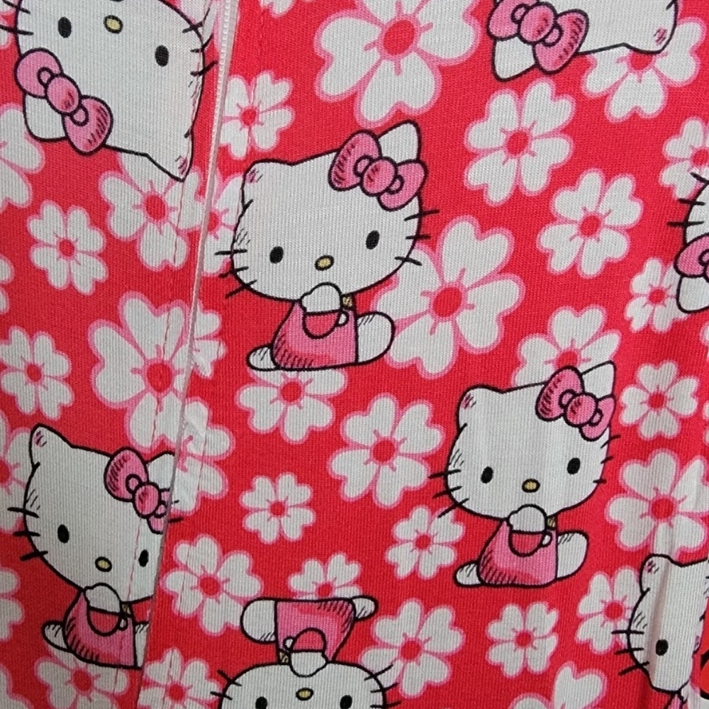 Hello Kitty Red Kids One Piece Pajama - Picture 2 of 7